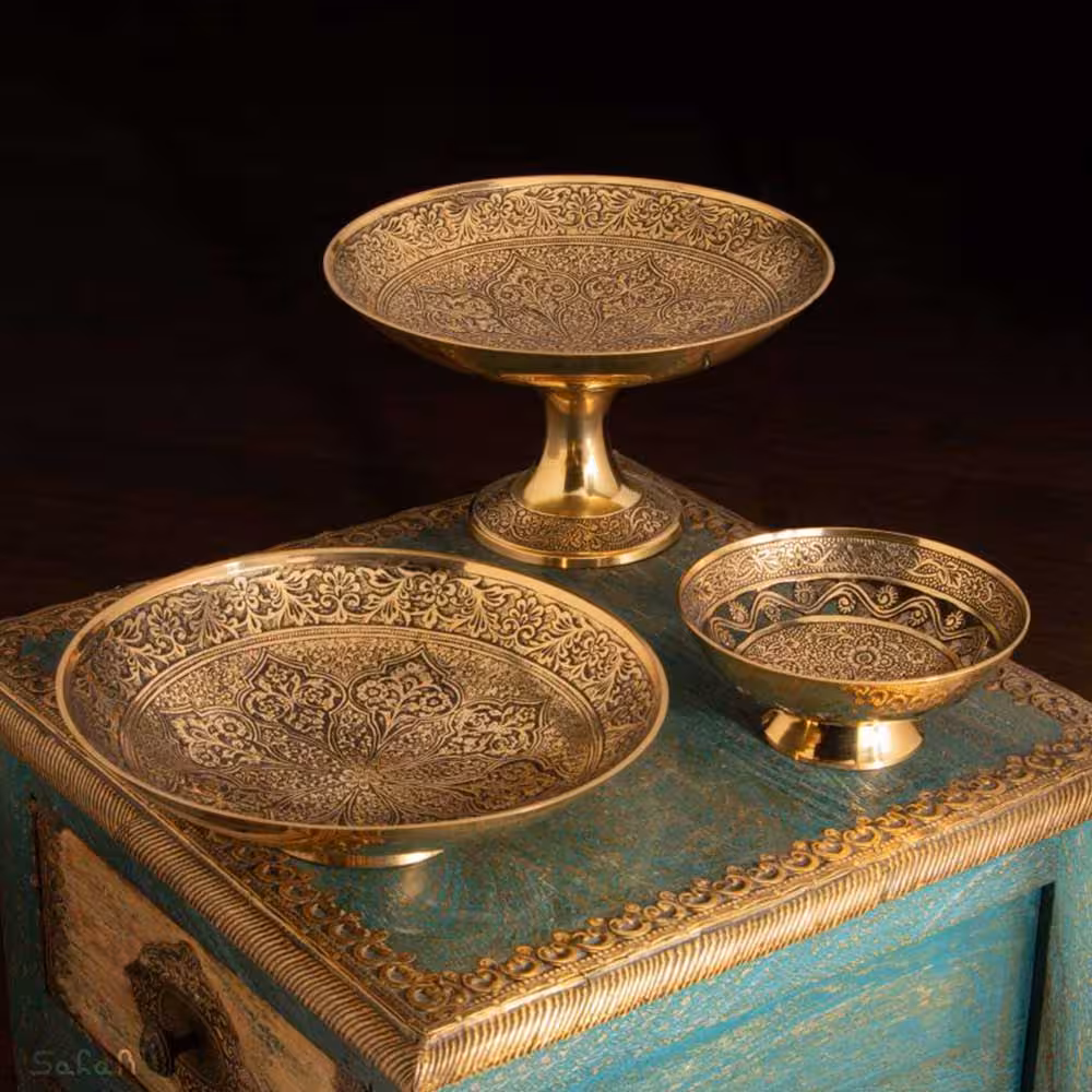 ست پذیرایی برنجی آنتیک کد 358