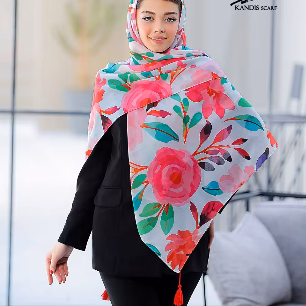روسری نخی اعلا ارسال رایگان دورر دوخت منگوله دار قواره 140