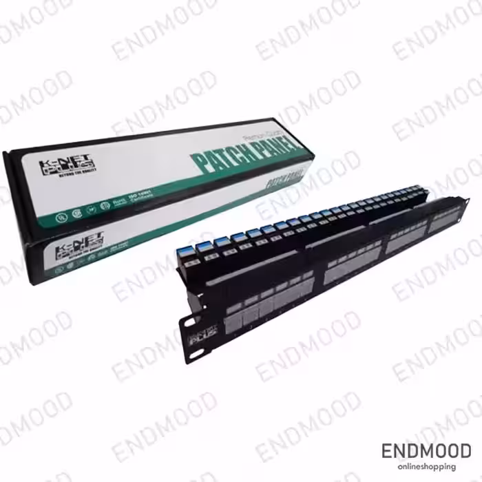 پچ پنل Cat6 24 پورت بدون کیستون فلزی UTP کی نت پلاس KP-N1133