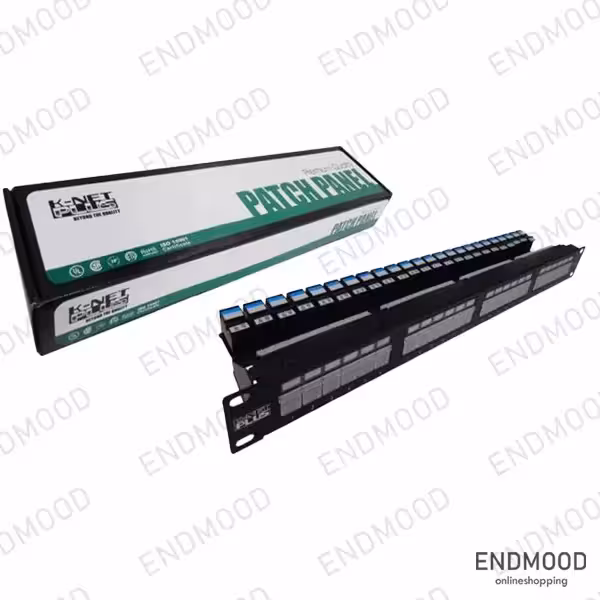 پچ پنل Cat6 24 پورت بدون کیستون فلزی UTP کی نت پلاس KP-N1133