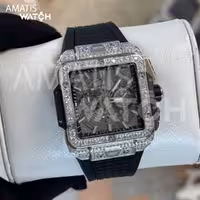 ساعت مچی مردانه هابلوت Hublot Square Bang Unico Diamonds 4558H