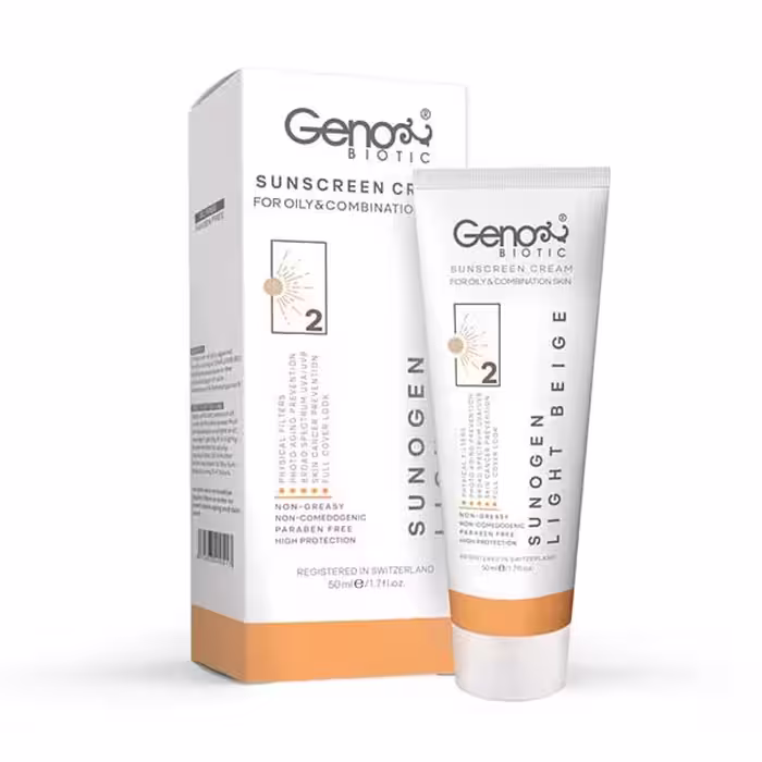 ژنوبایوتیک کرم ضد آفتاب SPF 50 فاقد چربی مناسب پوست چرب و مختلط50 میلی لیتر - داروکاو