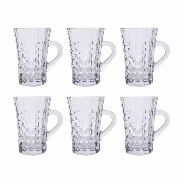 لیوان شیشه ای مدل ساینا بسته 6 عددی