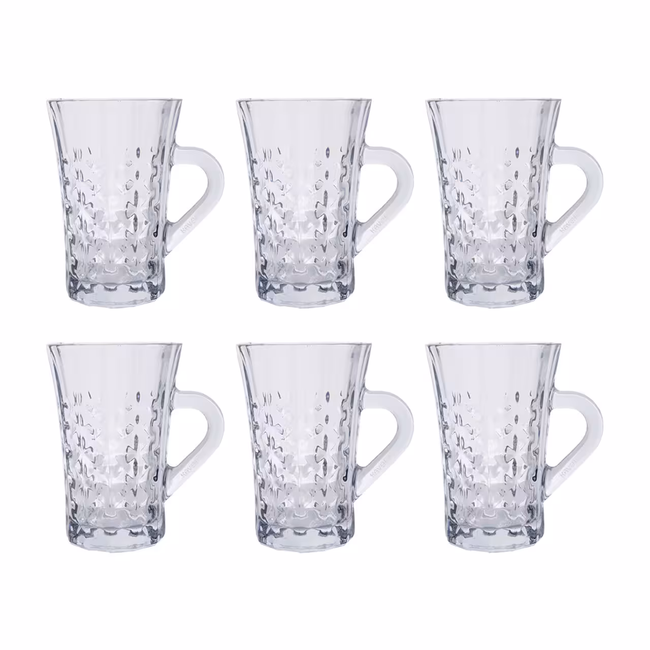 لیوان شیشه ای مدل ساینا بسته 6 عددی