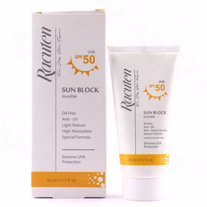 کرم ضد آفتاب بی رنگ پوست چرب و مختلط SPF50 راکوتن 50 میلی لیتر