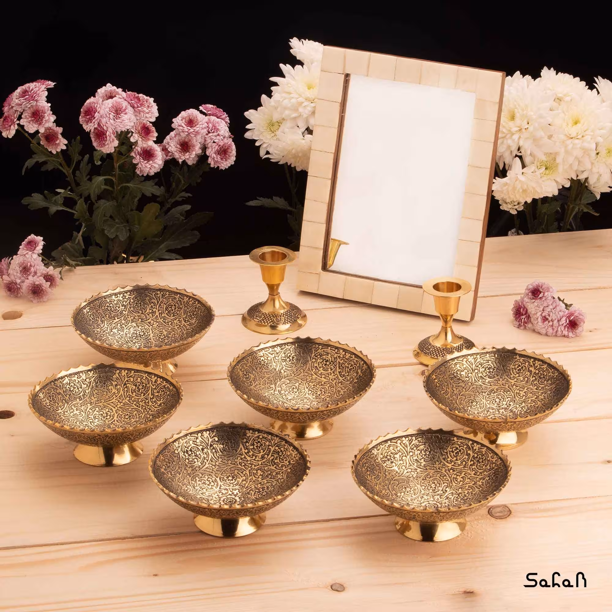 ست هفت سین برنجی طلایی کد 109
