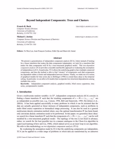 خرید و دانلود نسخه کامل کتاب Beyond Independent Components: Trees and Clusters