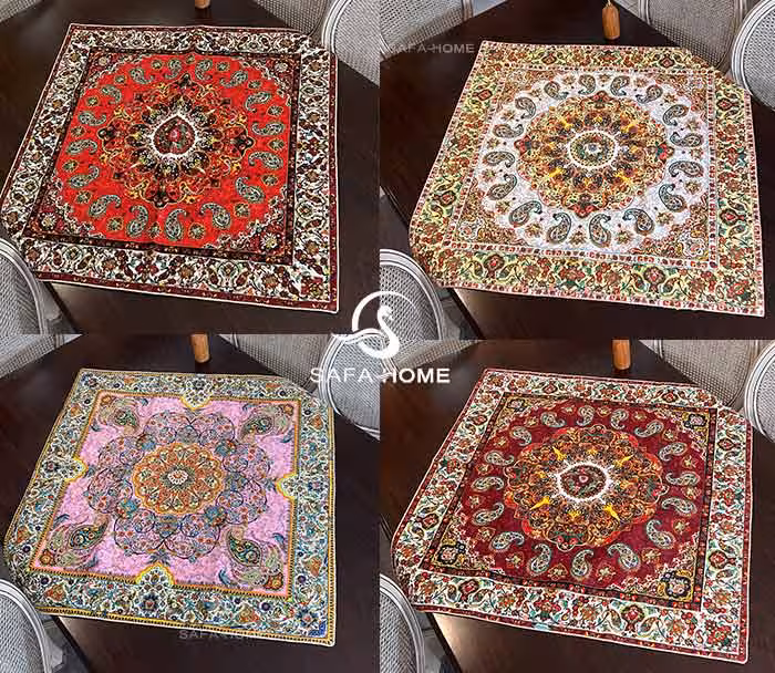 رومیزی شانل چاپی طرح بته جقه
