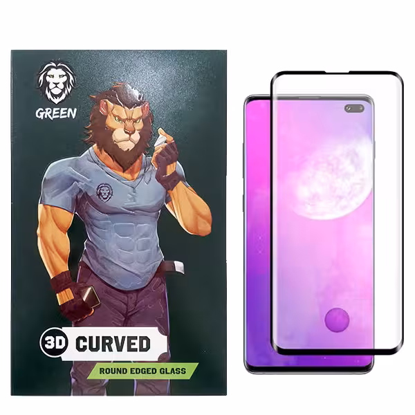 محافظ صفحه نمایش گرین مدل 3D-Curved مناسب برای گوشی موبایل سامسونگ Galaxy S10 Plus