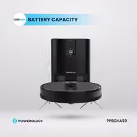 خرید جارو رباتیک پاورولوژی مدل PPBCHA59 | مکش 4000Pa و مخزن تخلیه خودکار