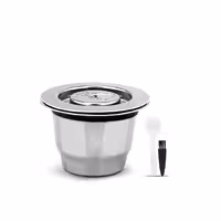 کپسول قهوه قابل شارژ نسپرسو استیل براق آی کافیلاس | Icafilas Refillable Capsule For Nespresso