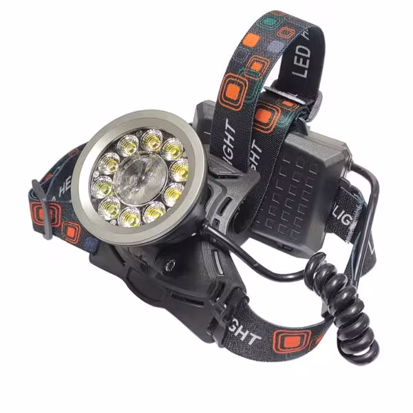 چراغ پیشانی کینساچ مدل 11 لامپ کد KS021-10 1 رنگ نور مهتابی