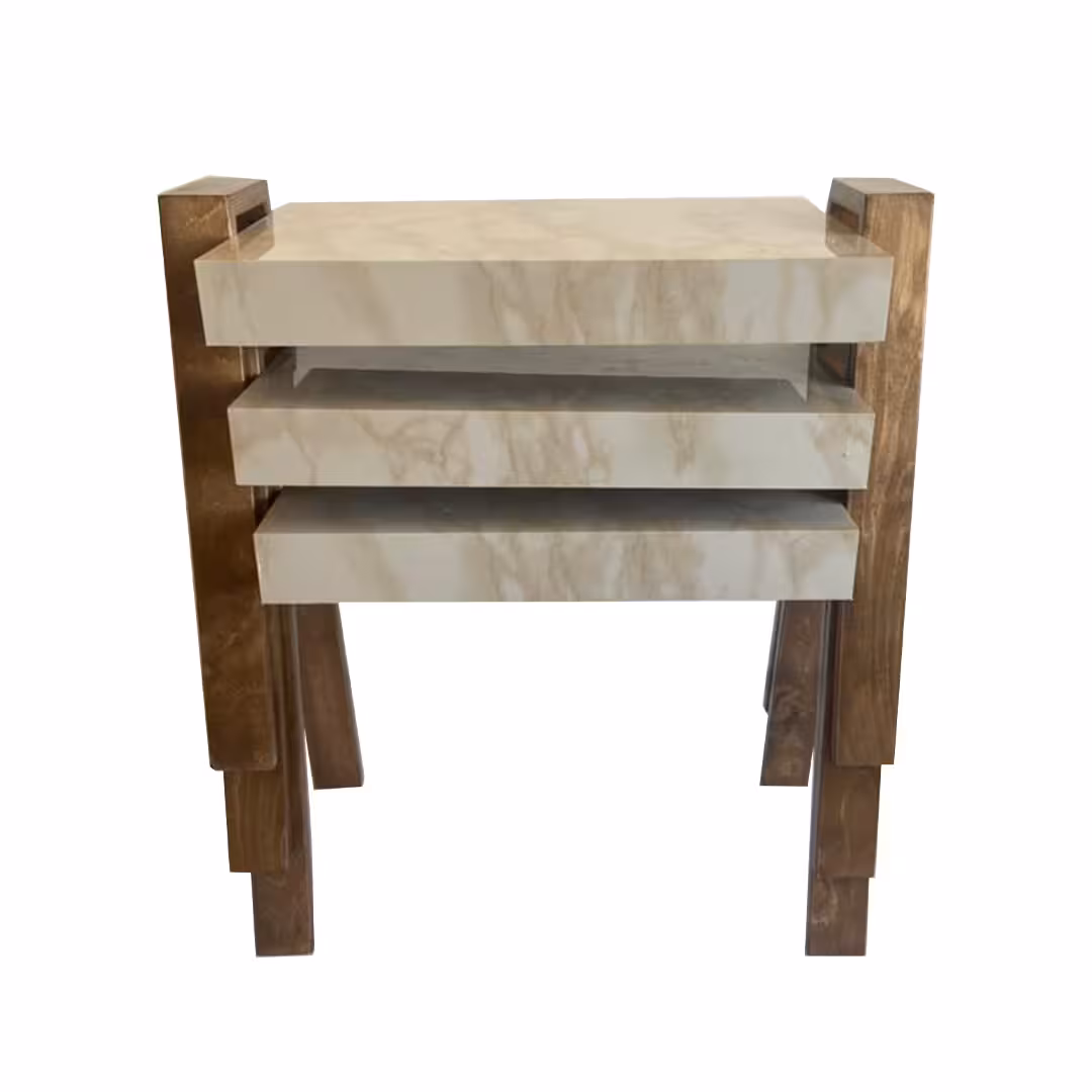 میز عسلی سنگی (سفید)