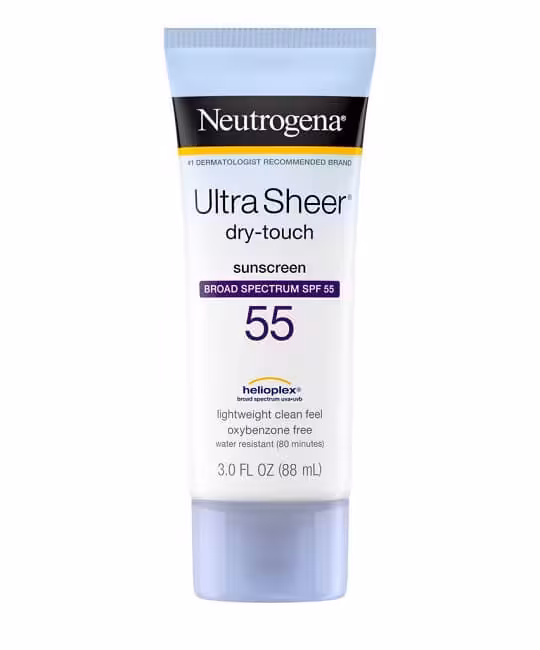 ضدآفتاب Ultra Sheer نوتروژینا مدل Dry-Touch با SPF55 حجم 88 میلی لیتر