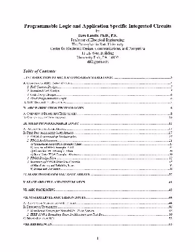 خرید و دانلود نسخه کامل کتاب Programmable logic and application specific integrated circuits