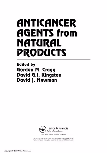 خرید و دانلود نسخه کامل کتاب Anticancer Agents from Natural Products