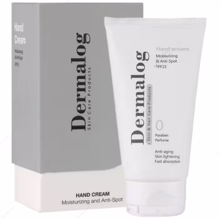 کرم مرطوب کننده دست حاوی ضد لک درمالوگ با SPF15، حجم 50 میلی لیتر