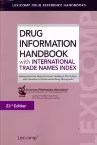 خرید و دانلود نسخه کامل کتاب Drug Information Handbook with International Trade Names Index