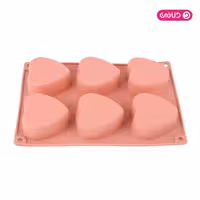 قالب سیلیکون ویژه قلب تخت 6 تایی