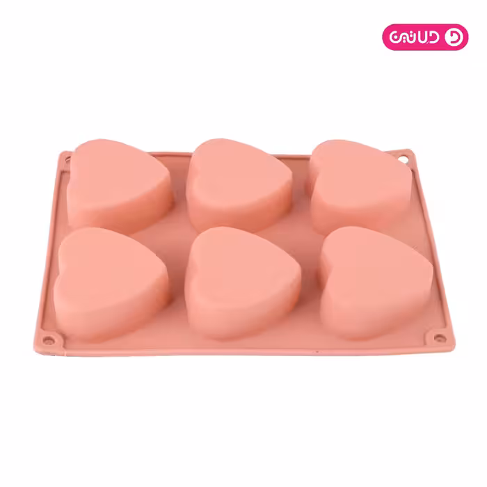 قالب سیلیکون ویژه قلب تخت 6 تایی