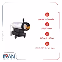 جت‌هیتر گازوئیلی ‌دودکش‌دار نیرو تهویه البرز مدل 2ELB-120