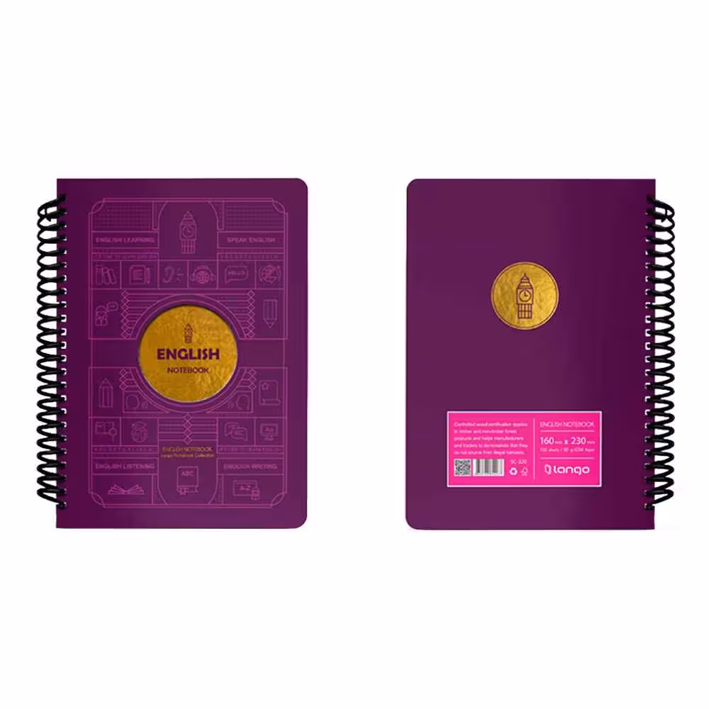 دفتر100برگ وزیری سیمی جلد سخت لانگو سری سه خرس کدCH-790