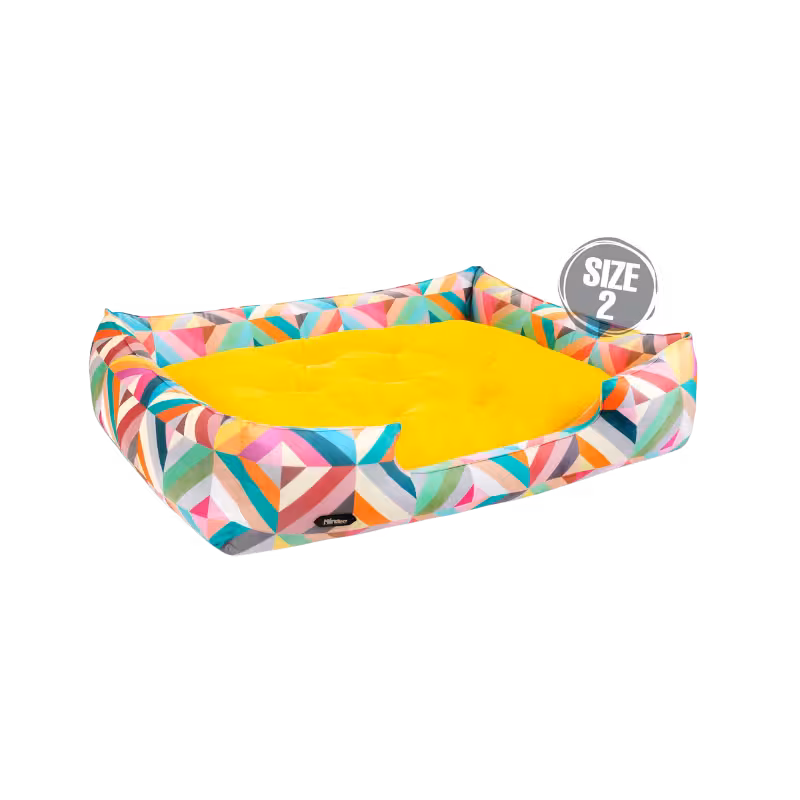 جای خواب مدل U VIP لوزی برند Ninapet نیناپت سایز 2 زرد