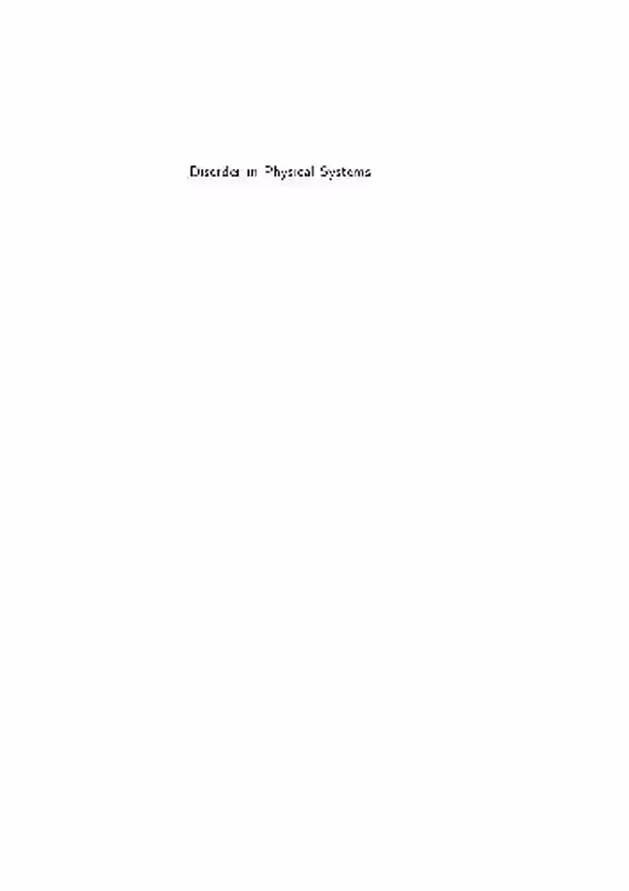 خرید و دانلود نسخه کامل کتاب Disorder in Physical Systems: A Volume in Honour of John Hammersley