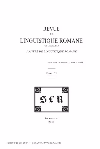 خرید و دانلود نسخه کامل کتاب Revue de linguistique romane