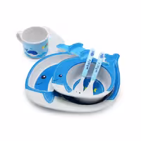 ظرف غذای بامبو 5 تکه طرح وال اکو Eco