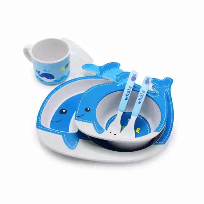 ظرف غذای بامبو 5 تکه طرح وال اکو Eco