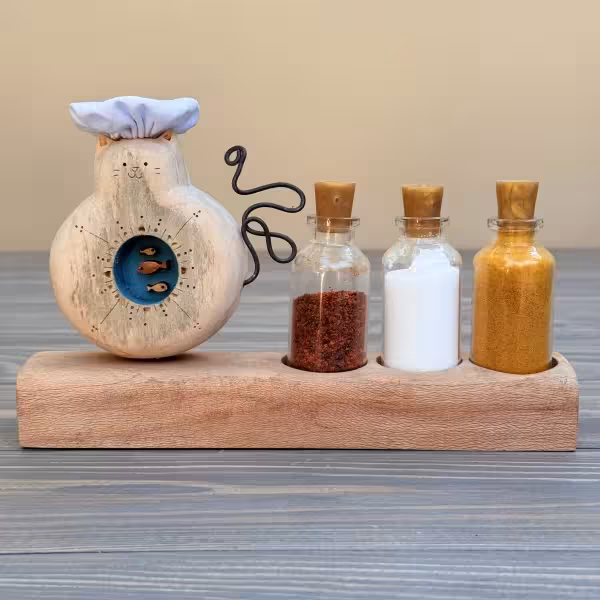 جا ادویه ای گربه طرح سه