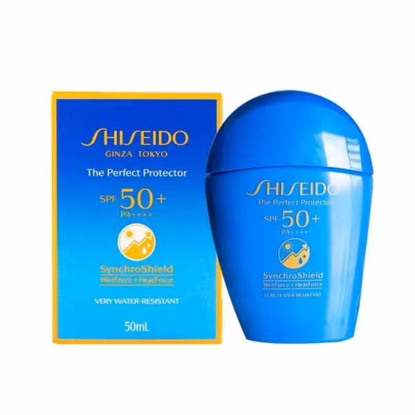 ضد آفتاب و ضد چروک شیسیدو حجم 50میل SPF 50 بدون چربی  دارای خاصیت ضد چروک و جوانسازی ساخت ژاپن