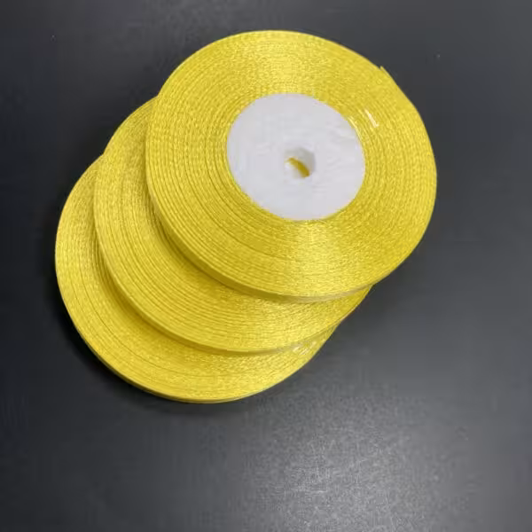 روبان نیم سانتی ساتن ( زرد )