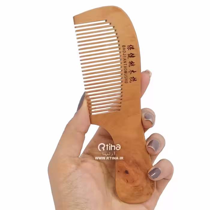 شانه چوبی بامبو دسته دار/ کودک و بزرگسال