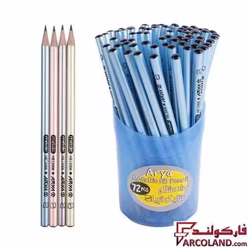 مداد مشکی آریا طرح متالیک Arya 3006 بسته 72 عددی