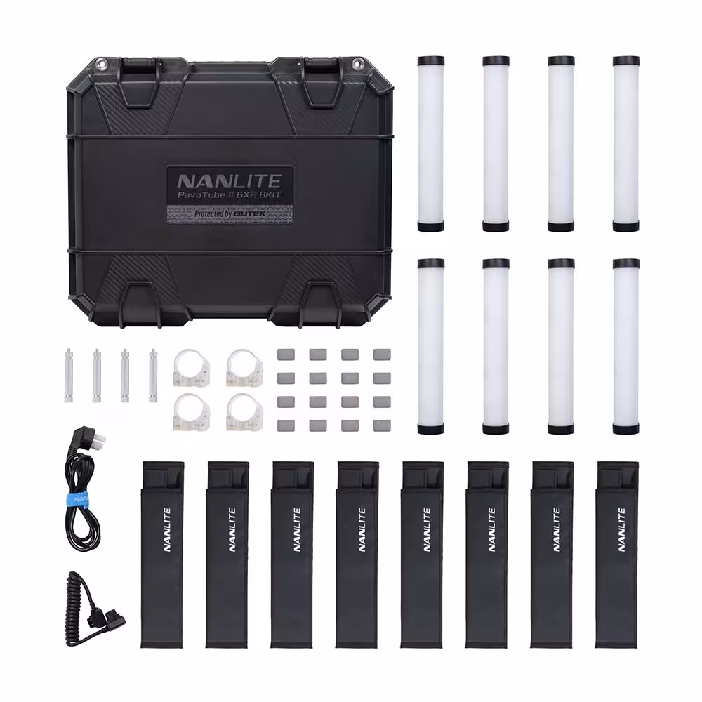 کیت 8 تایی نور باتومی نانلایت پاووتیوب Nanlite PavoTube II 6XR 8-Kit با گارانتی اصلی