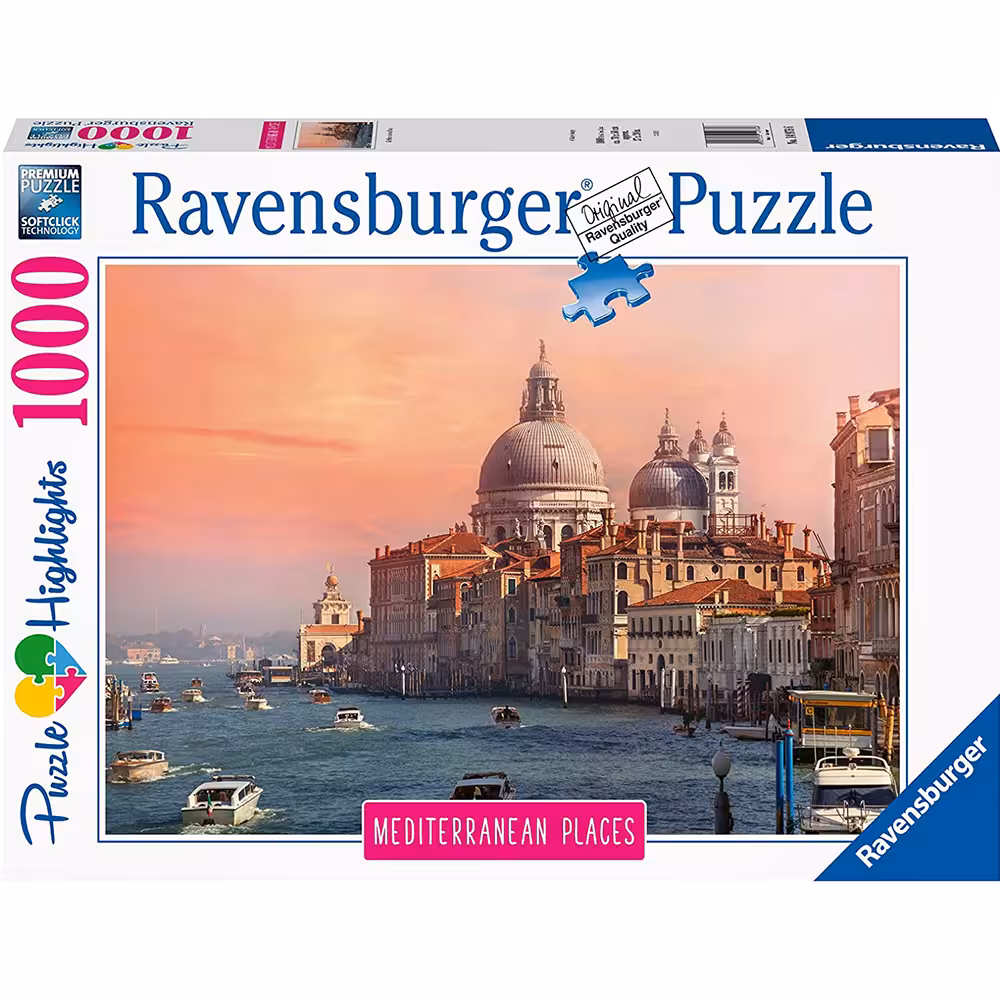پازل 1000 قطعه Ravensburger طرح ایتالیای مدیترانه‌ای