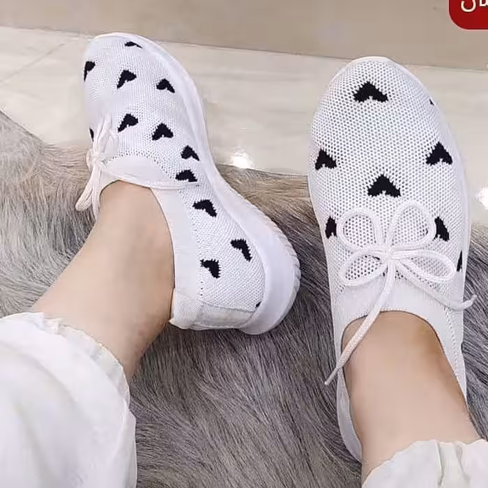کفش جورابی اسپرت قلبی