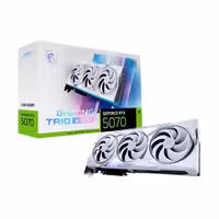 کارت گرافیک ام اس آی مدل GeForce RTX 5070 gaming trio white 3x oc 12 gb ظرفیت 12 گیگابایت