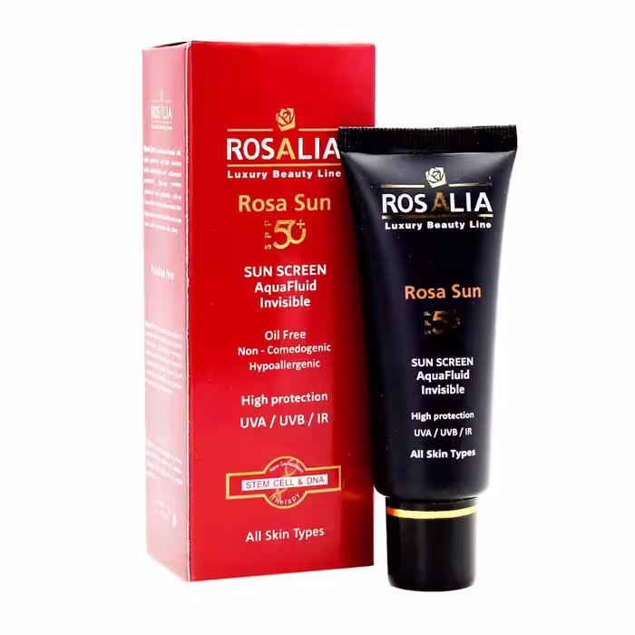 کرم ضد آفتاب بی رنگ SPF50 رزالیا 40 میلی‌لیتر | Rozalia spf50 Sunscreen Cream Invisible All Skin Types
