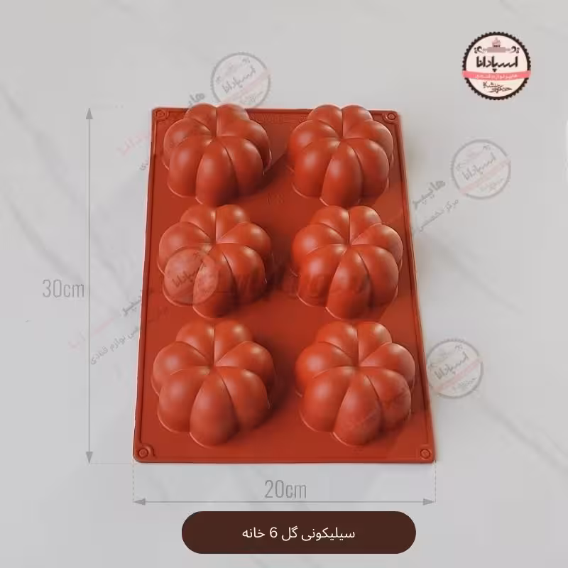 قالب سیلیکونی گل 6 خانه