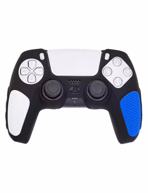 روکش محافظ آجدار دسته PS5 مشکی سفید آبی