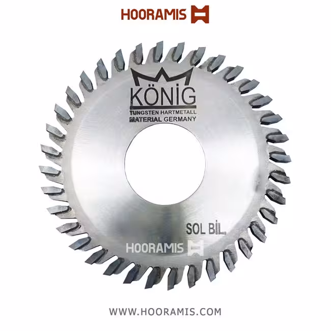 تیغ اره الماسه کوچک سمت چپ جهت برش زهوارآلومینیوم و uPVC برند Konig ترکیه به ابعاد 30*3*92- Z24