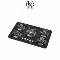 اجاق گاز شیشه ای میکس پلاس مدل اپل مشکی