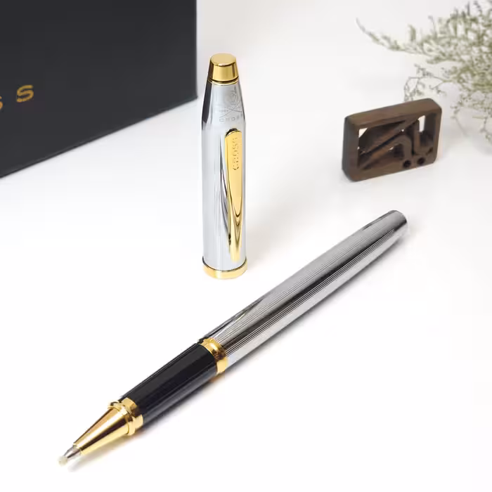 روان نویس کراس سنتری 2 کروم طلایی CROSS Century II RP chrome with gold trim