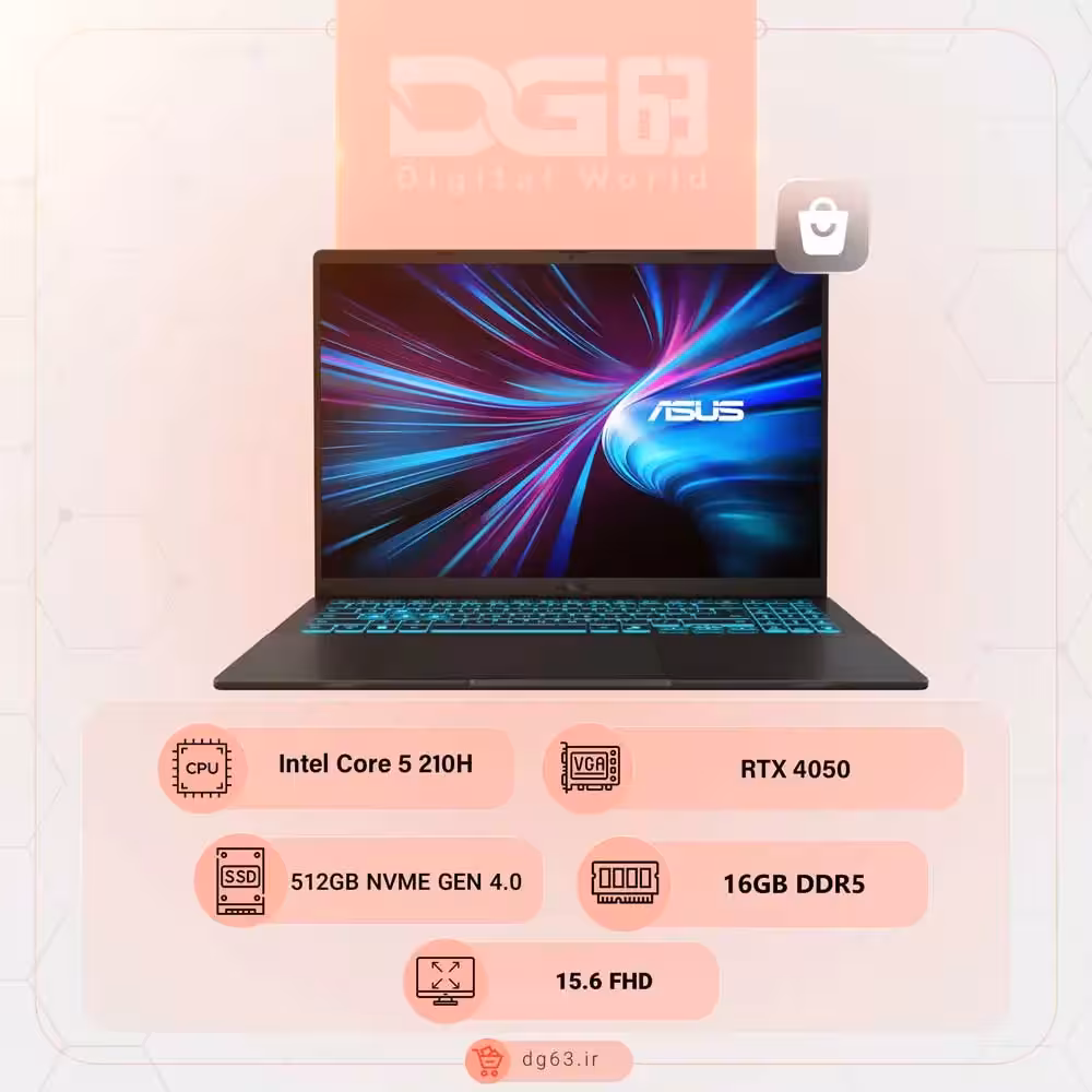 قیمت و خرید لپ تاپ ایسوس ASUS Vivobook V16 V3607VU-RP211WS / Core 5 210H / RTX 4050 - دیجی 63