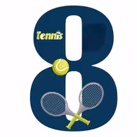 استند رومیزی تولد مدل عدد 8 طرح تنیس کد 1361