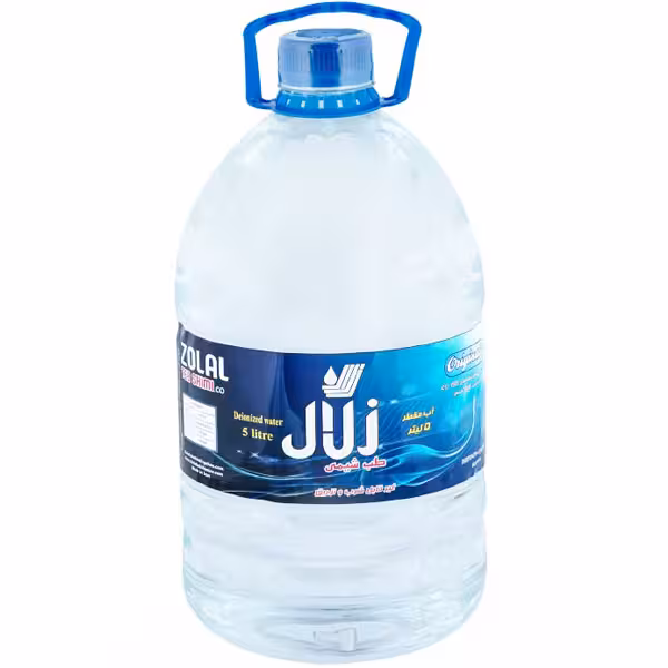 آب مقطر زلال 2 تقطیر 5 لیتری