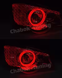 چراغ جلو پراید132 و 111 طرح تتو آتیشی قرمز
